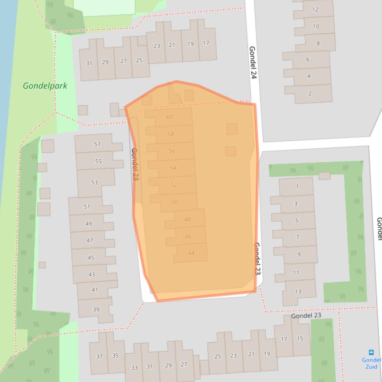 Kaart van postcodegebied 8243CE.