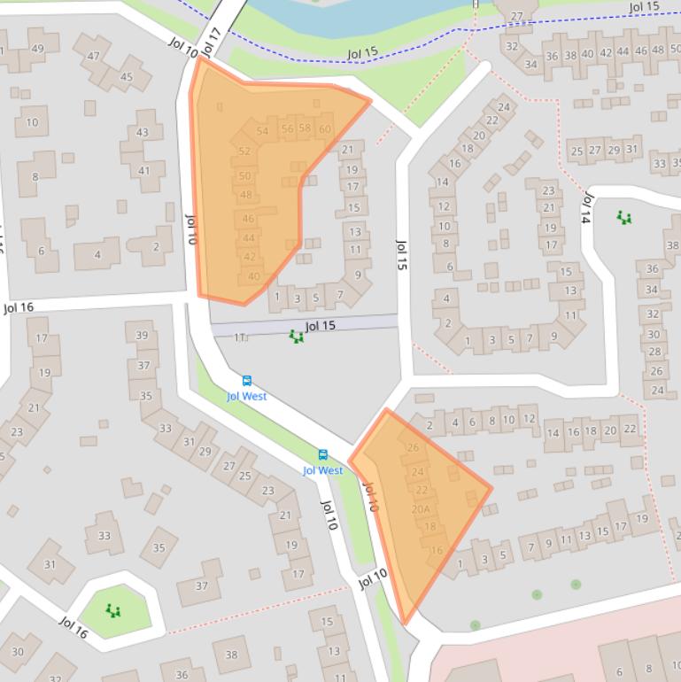 Kaart van postcodegebied 8243EG.