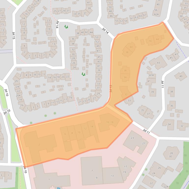 Kaart van postcodegebied 8243EH.