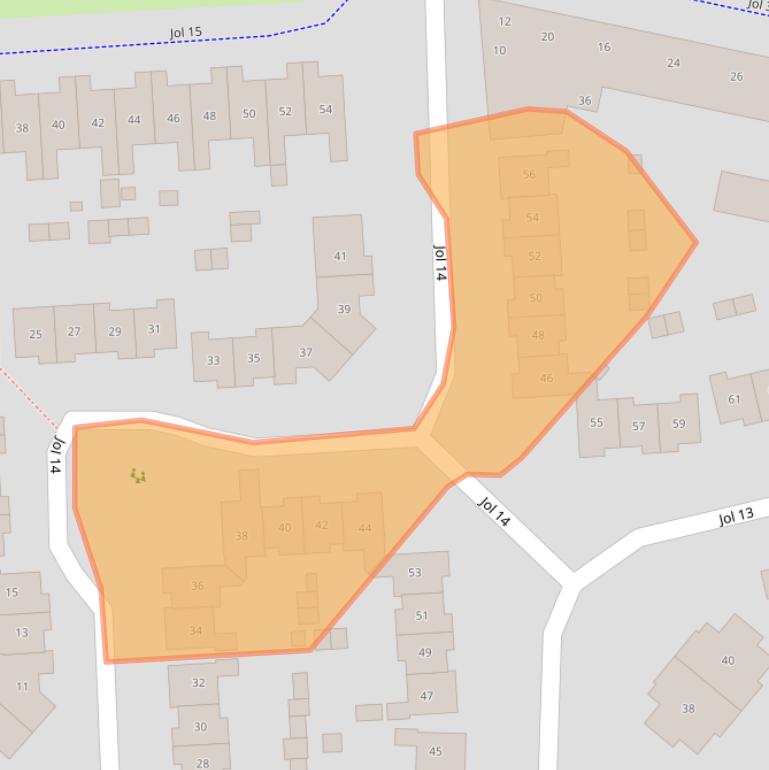 Kaart van postcodegebied 8243EM.