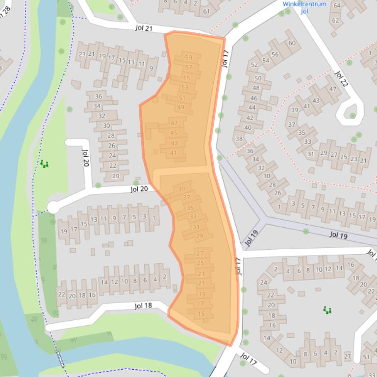 Kaart van postcodegebied 8243GD.