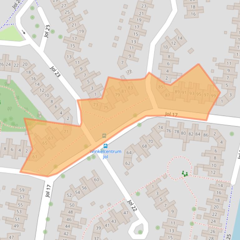 Kaart van postcodegebied 8243GE.