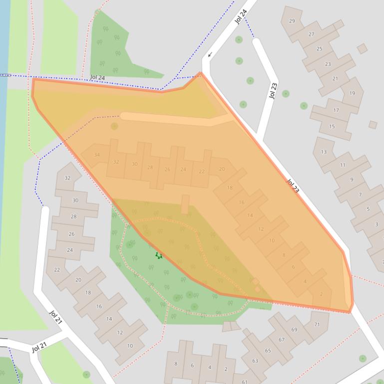 Kaart van postcodegebied 8243GL.