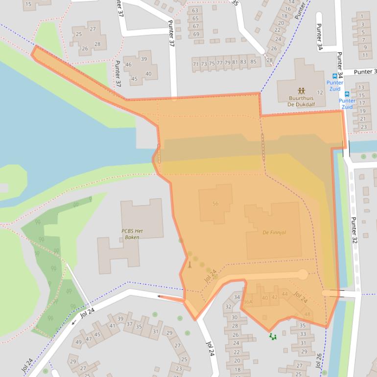 Kaart van postcodegebied 8243GR.