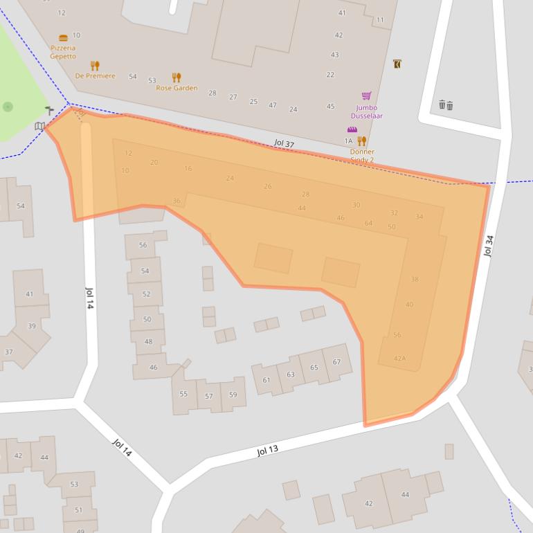 Kaart van postcodegebied 8243HE.
