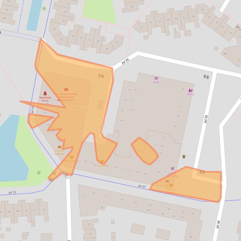 Kaart van postcodegebied 8243HP.