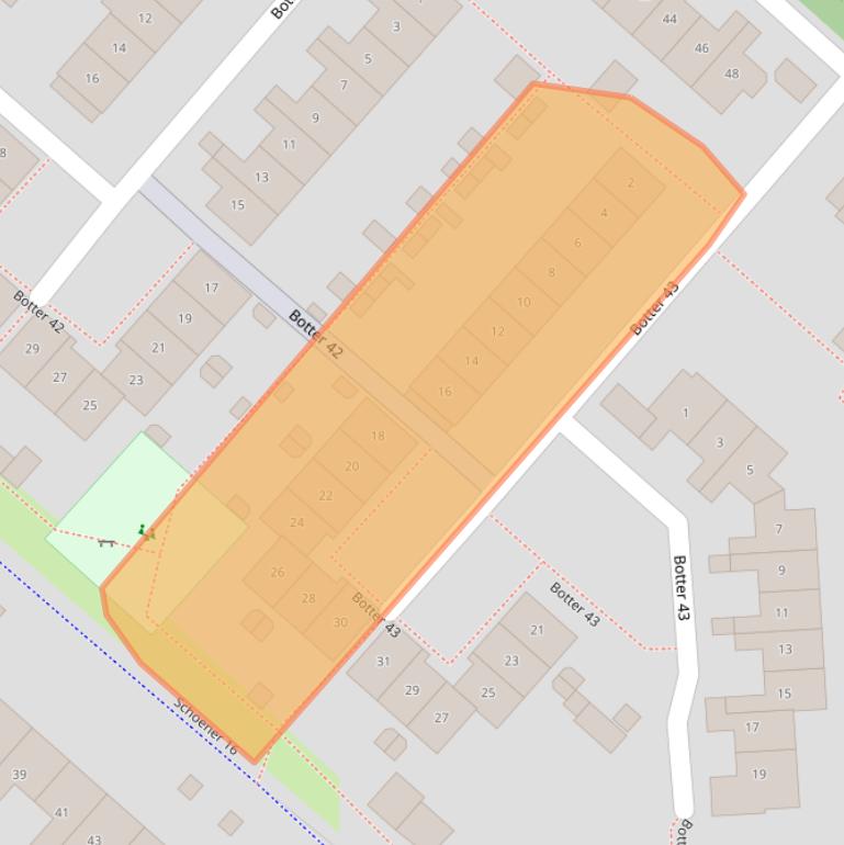 Kaart van postcodegebied 8243JC.