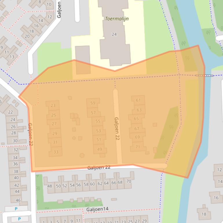 Kaart van postcodegebied 8243LM.