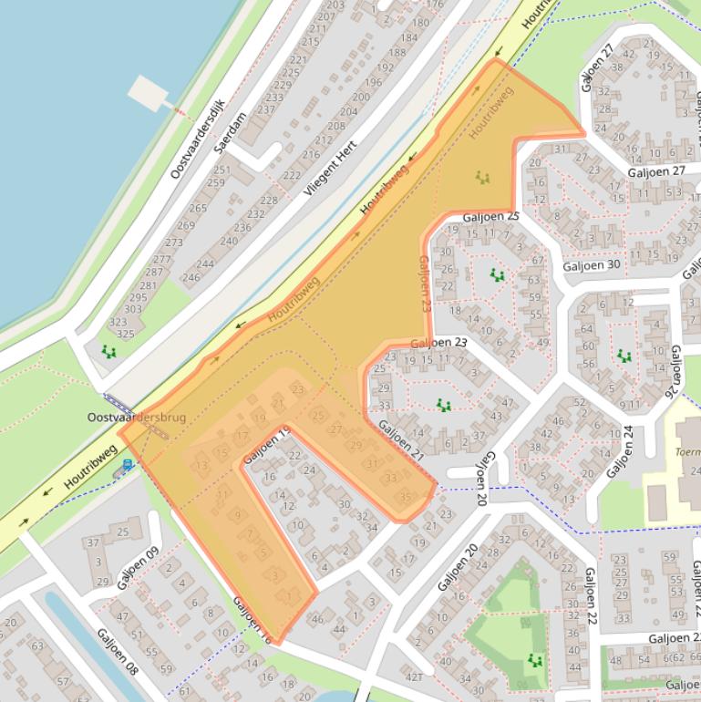 Kaart van postcodegebied 8243LX.