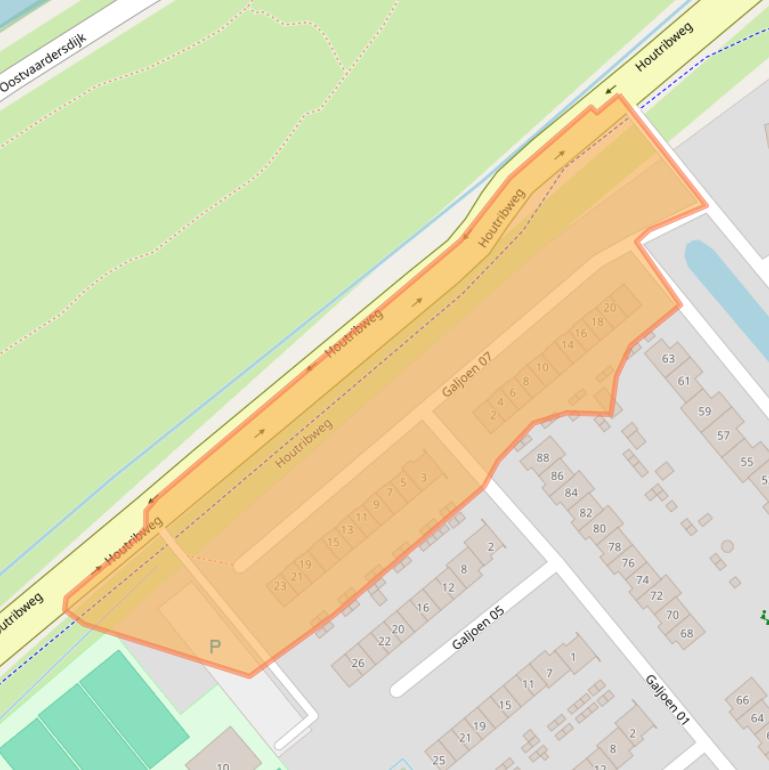 Kaart van postcodegebied 8243NE.