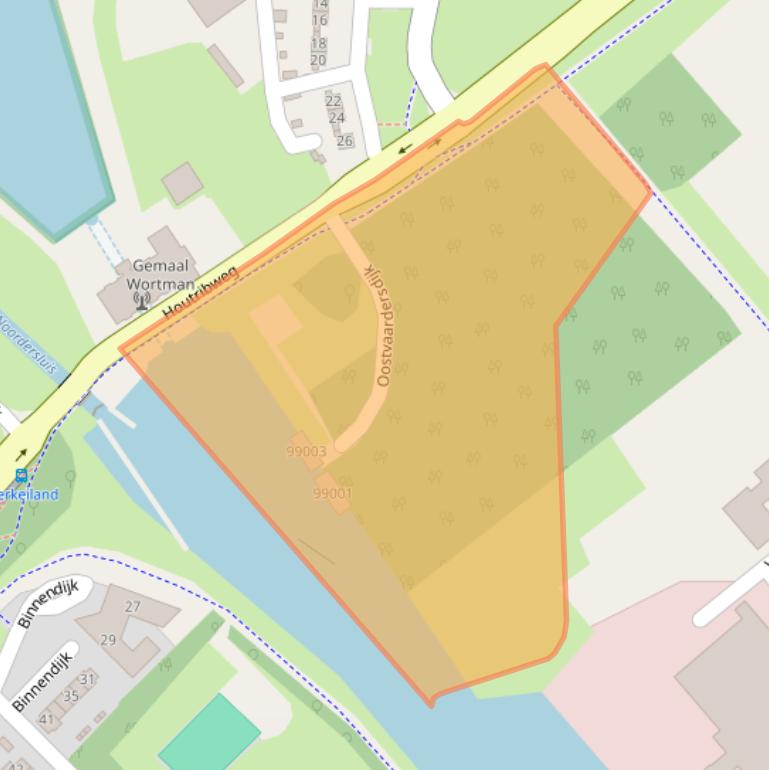 Kaart van postcodegebied 8243PB.