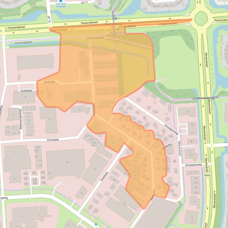 Kaart van postcodegebied 8243PM.