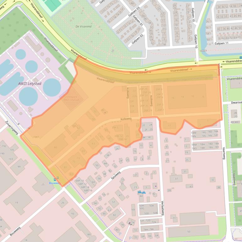 Kaart van postcodegebied 8243PN.