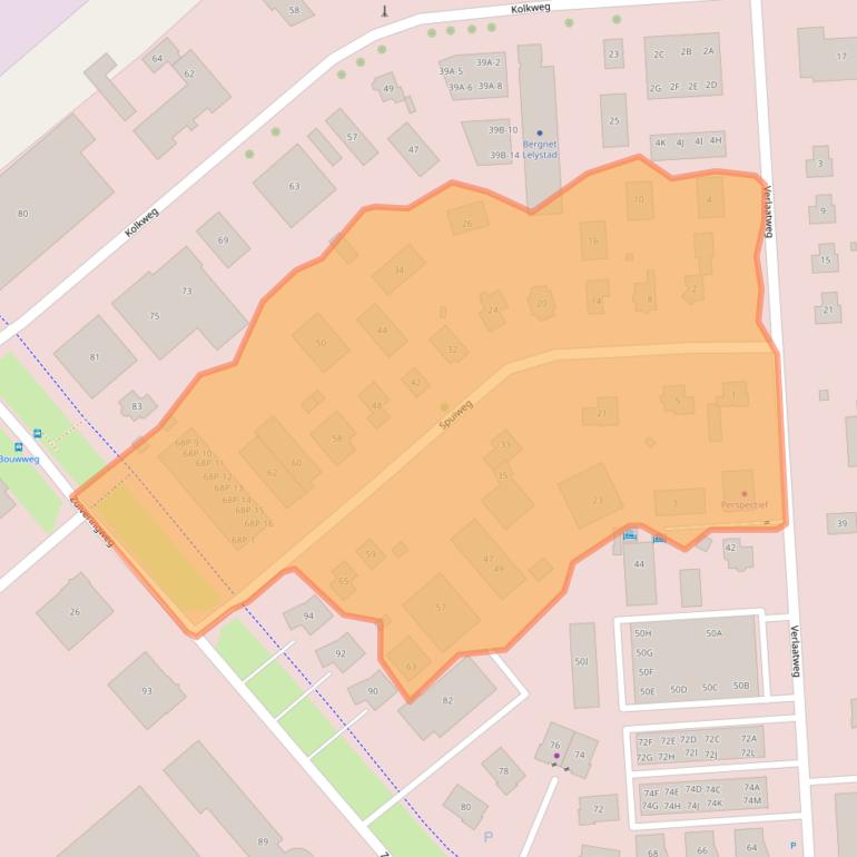 Kaart van postcodegebied 8243PW.