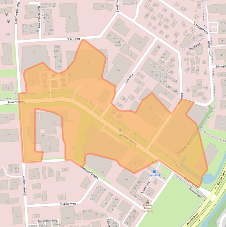 Kaart van postcodegebied 8243PZ.