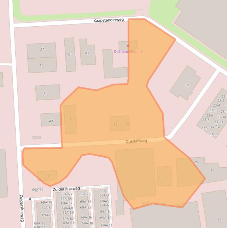 Kaart van postcodegebied 8243RE.