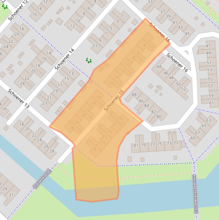 Kaart van postcodegebied 8243TJ.