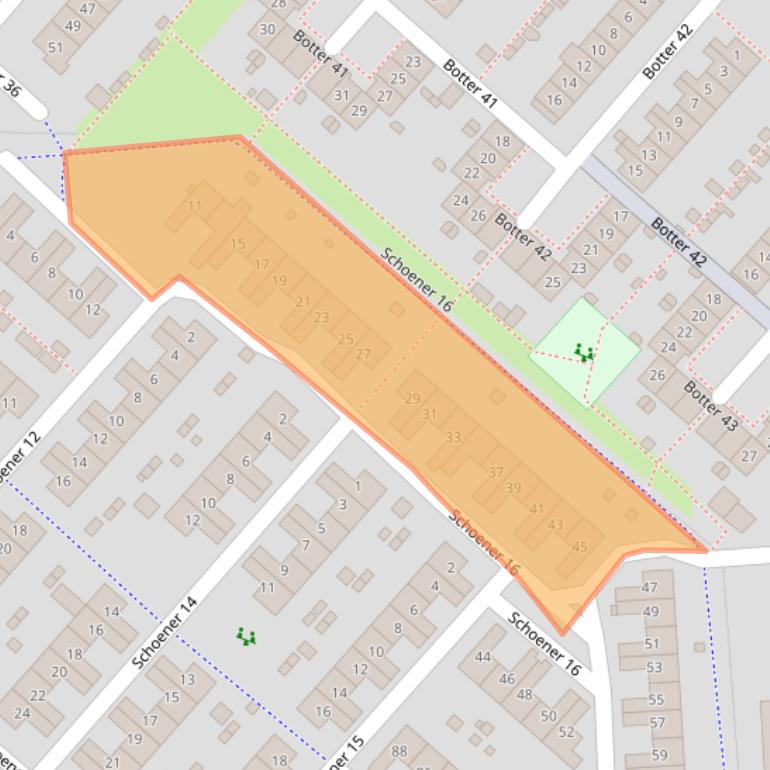 Kaart van postcodegebied 8243TK.