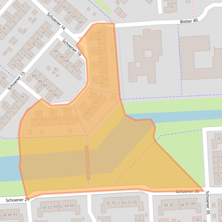 Kaart van postcodegebied 8243TL.