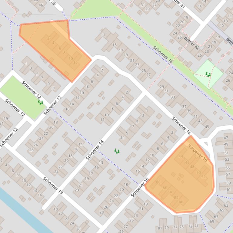 Kaart van postcodegebied 8243TM.