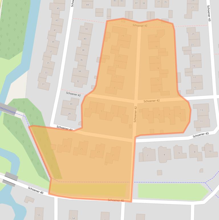Kaart van postcodegebied 8243VW.