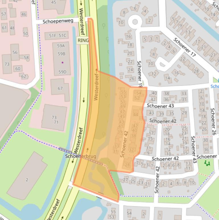 Kaart van postcodegebied 8243VX.