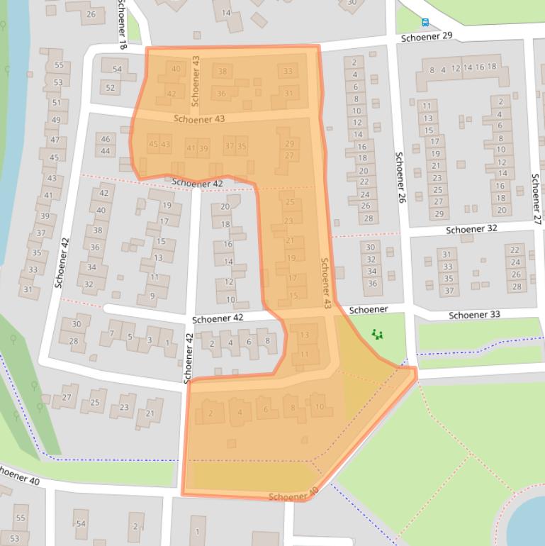 Kaart van postcodegebied 8243VZ.