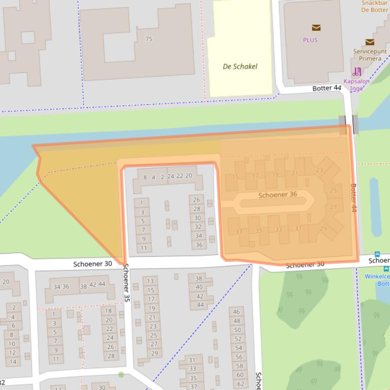 Kaart van postcodegebied 8243WR.