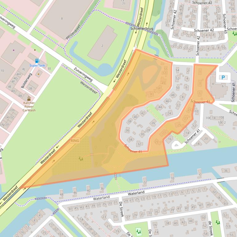 Kaart van postcodegebied 8243XA.
