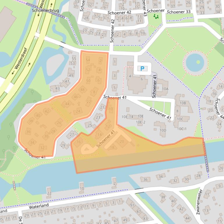 Kaart van postcodegebied 8243XB.