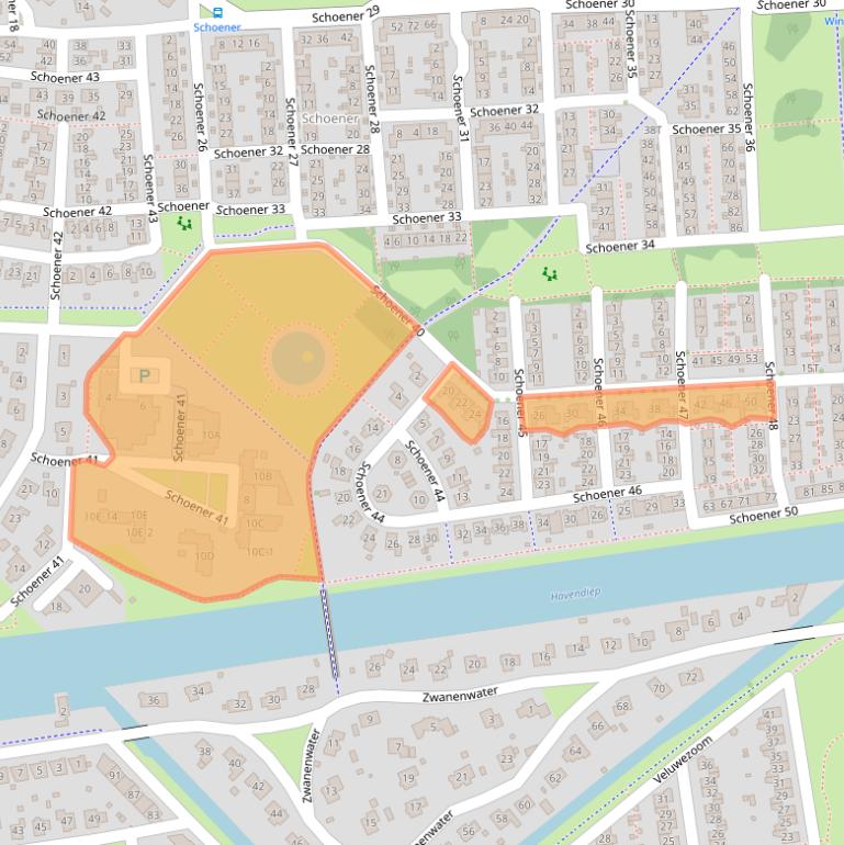 Kaart van postcodegebied 8243XD.