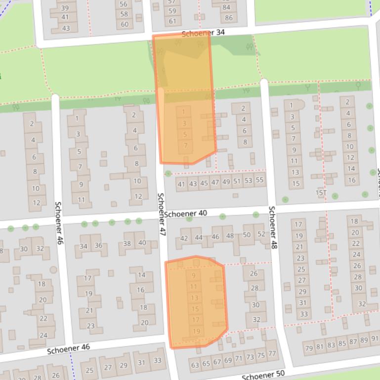 Kaart van postcodegebied 8243XR.