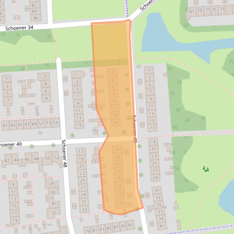 Kaart van postcodegebied 8243XV.