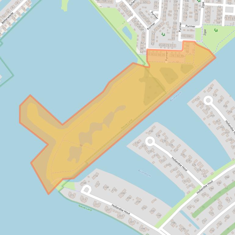 Kaart van postcodegebied 8244AT.