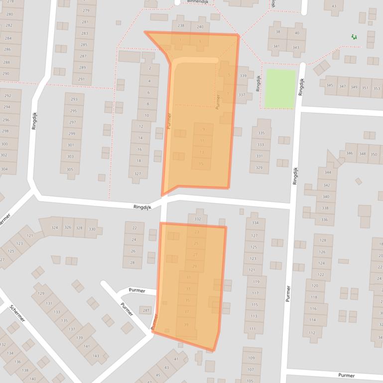 Kaart van postcodegebied 8244AW.