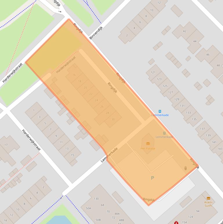 Kaart van postcodegebied 8244BA.