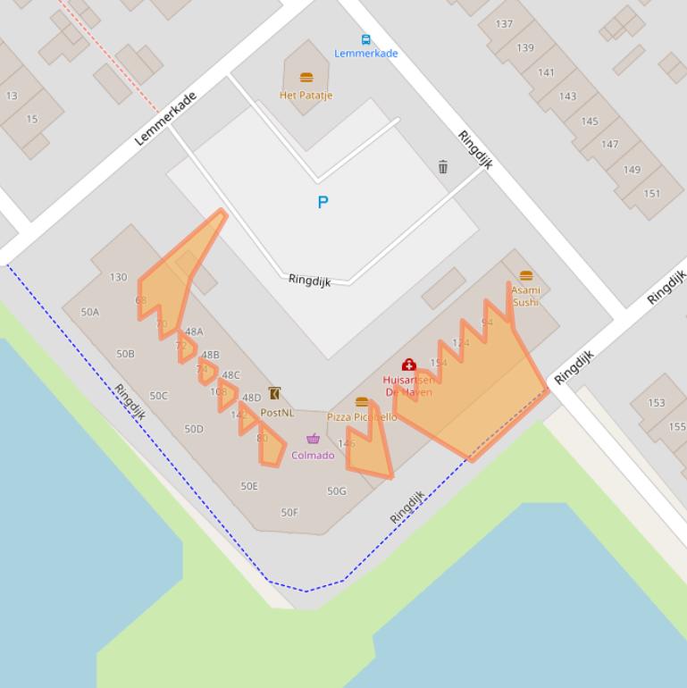 Kaart van postcodegebied 8244BC.