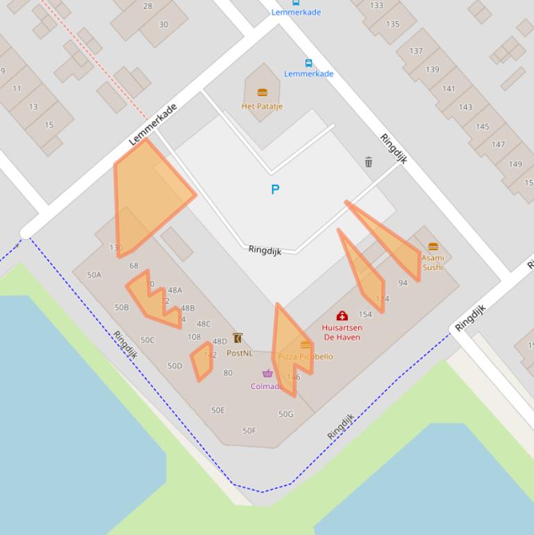 Kaart van postcodegebied 8244BD.