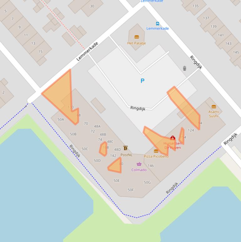 Kaart van postcodegebied 8244BE.