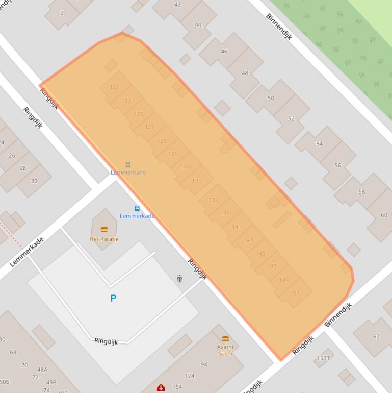 Kaart van postcodegebied 8244BH.