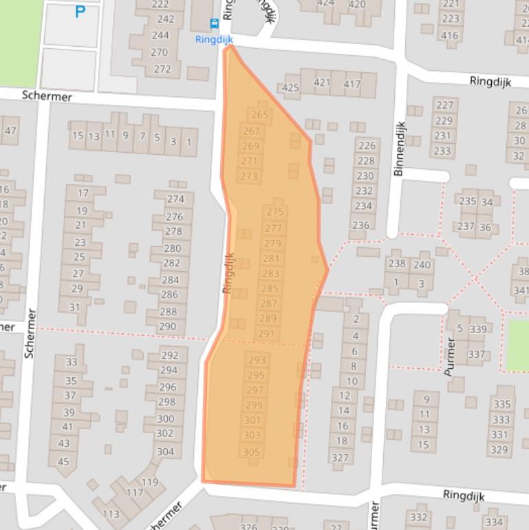 Kaart van postcodegebied 8244BK.