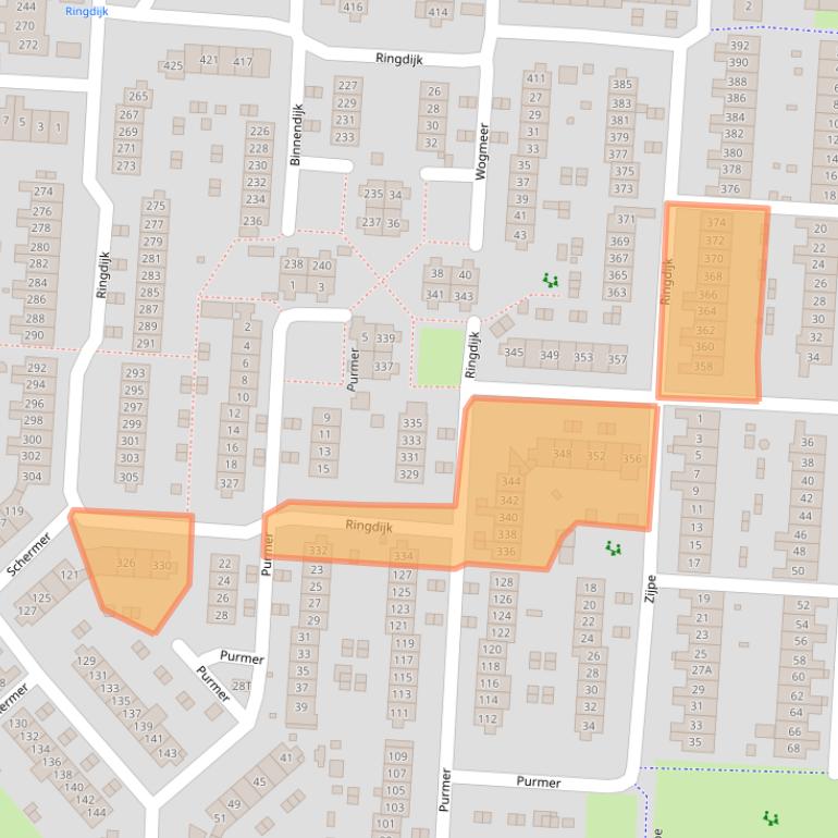 Kaart van postcodegebied 8244BS.