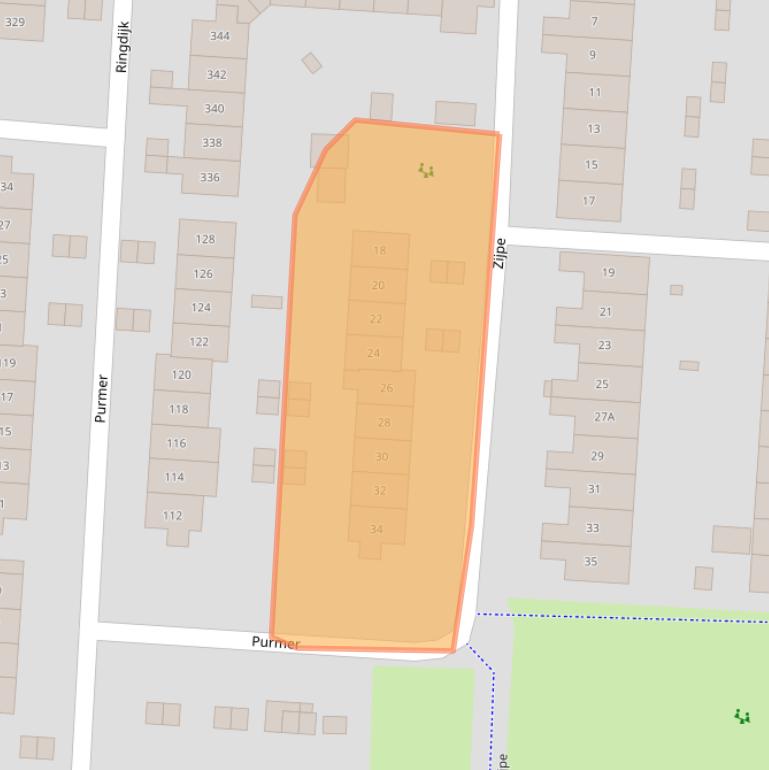 Kaart van postcodegebied 8244BW.