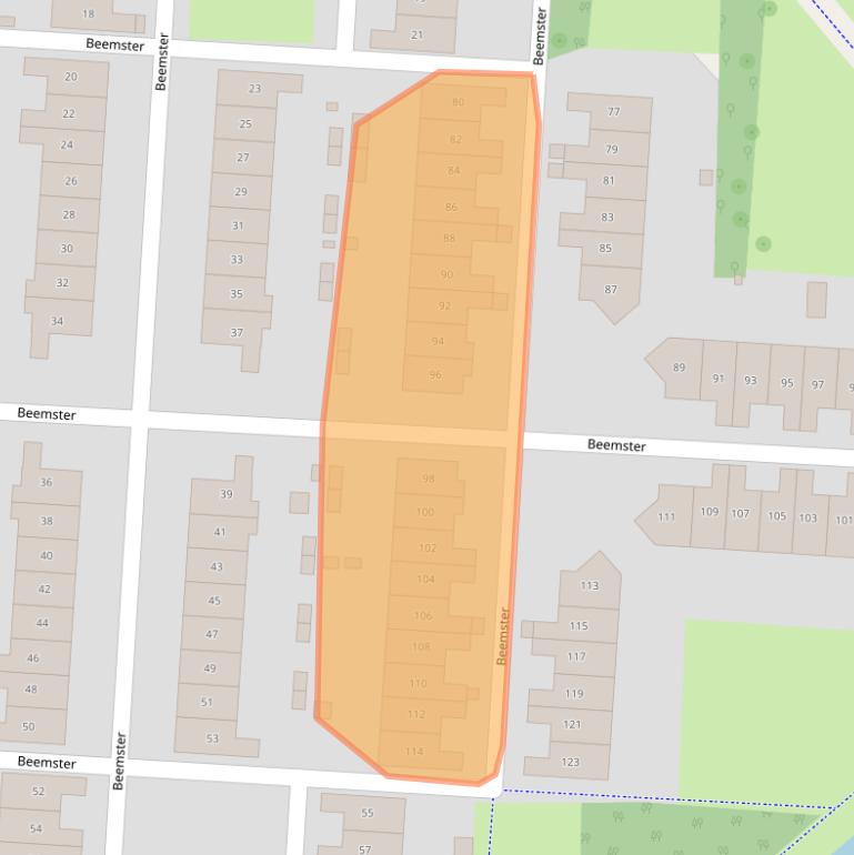 Kaart van postcodegebied 8244CC.