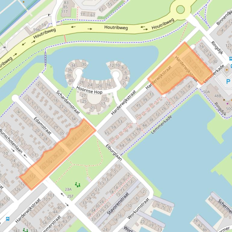 Kaart van postcodegebied 8244DA.