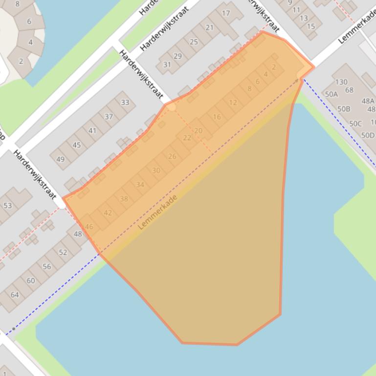 Kaart van postcodegebied 8244DC.