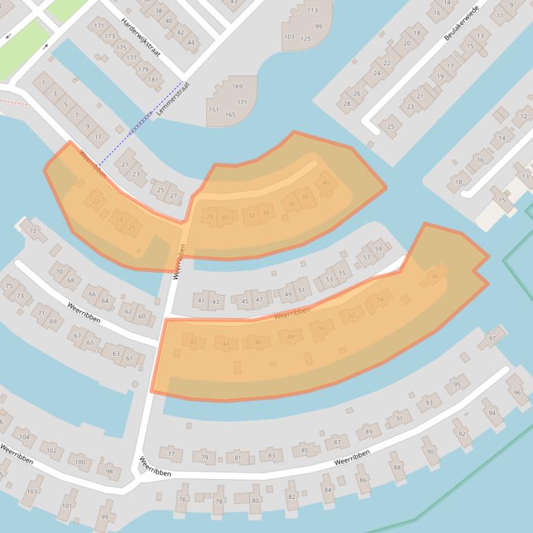 Kaart van postcodegebied 8244EB.