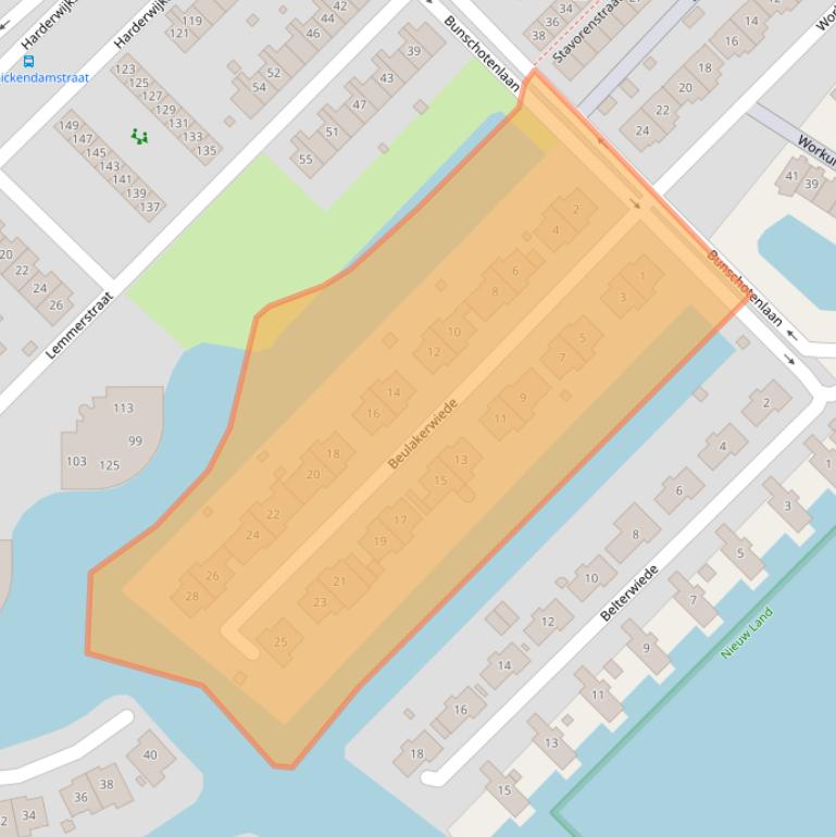 Kaart van postcodegebied 8244EG.