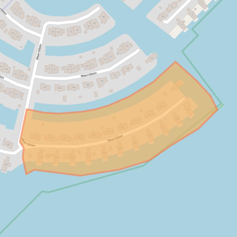 Kaart van postcodegebied 8244EX.