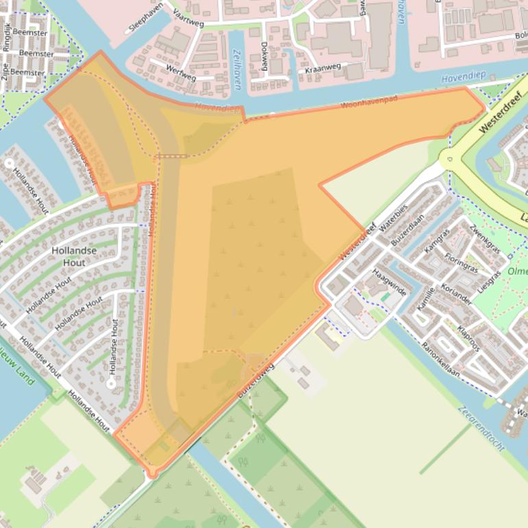 Kaart van postcodegebied 8244GN.